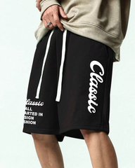 Classic Black Loose Fit Men's shorts