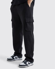 Black Oversized Men's Cargo Pants