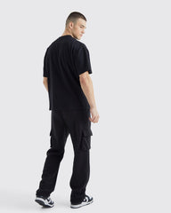 Black Oversized Men's Cargo Pants