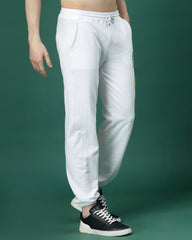 Emoji White French Terry Relaxed Fit Jogger Men's Pants