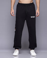 Black Nasa Relaxed Fit Men's Jogger