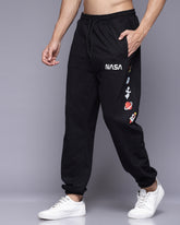 Black Nasa Relaxed Fit Men's Jogger