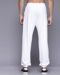 Emoji Graphic White Relaxed Fir Men's Joggers
