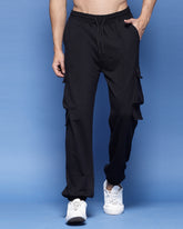 Black Loose Fit Men's Cargo