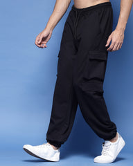 Black Loose Fit Men's Cargo