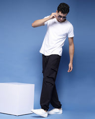 Black Loose Fit Men's Cargo