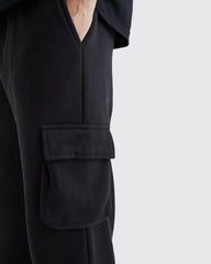 Black Oversized Men's Cargo Pants