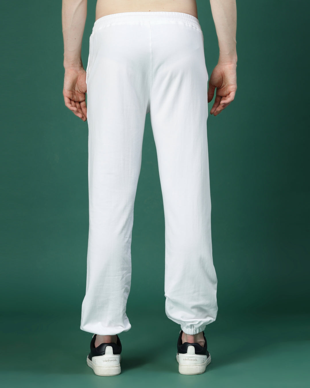 Emoji White French Terry Relaxed Fit Jogger Men's Pants