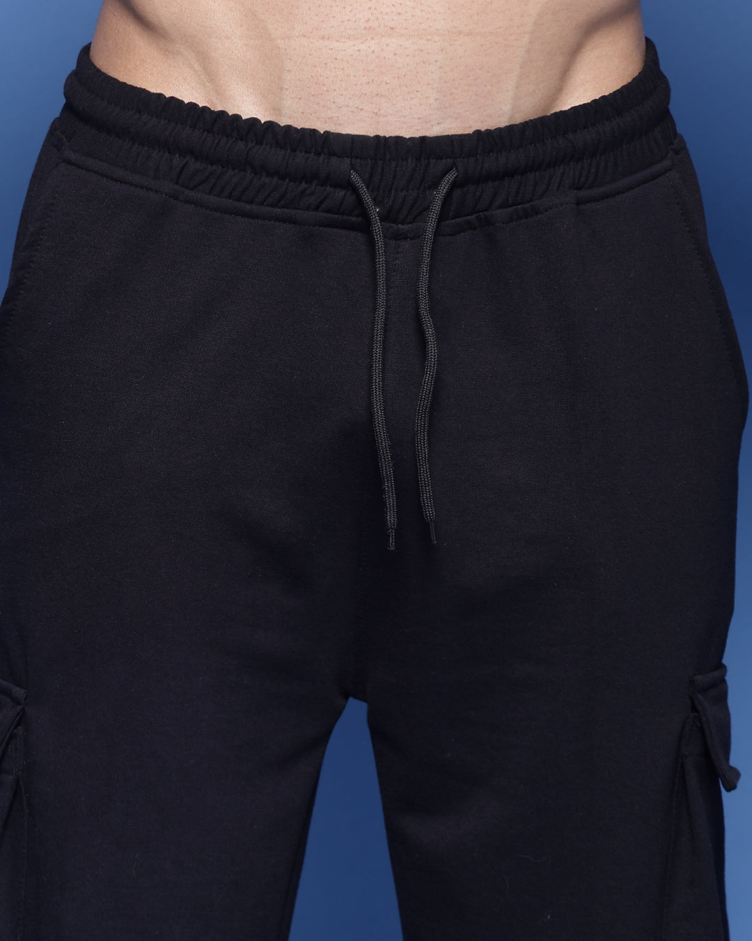 Black Loose Fit Men's Cargo