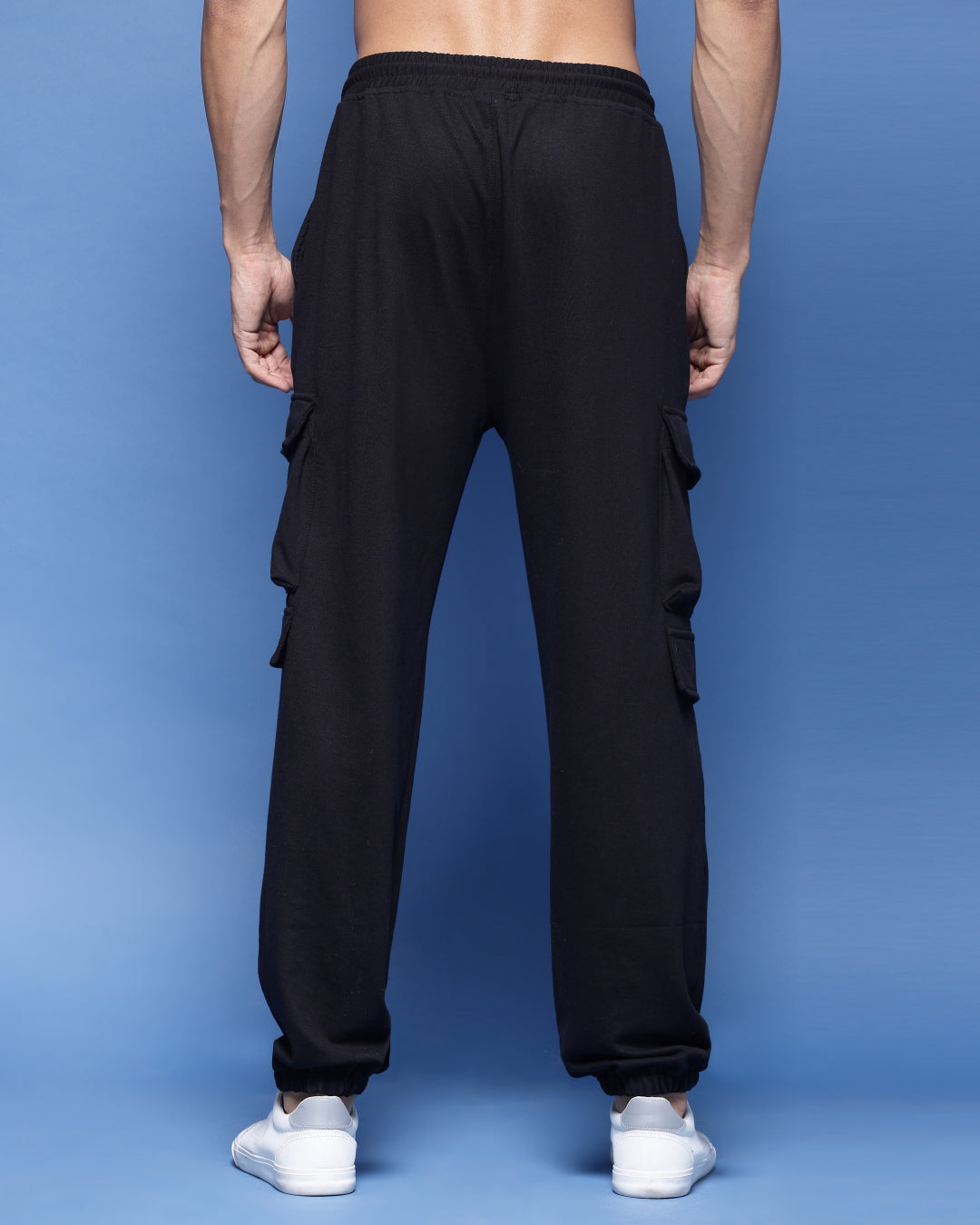 Black Loose Fit Men's Cargo