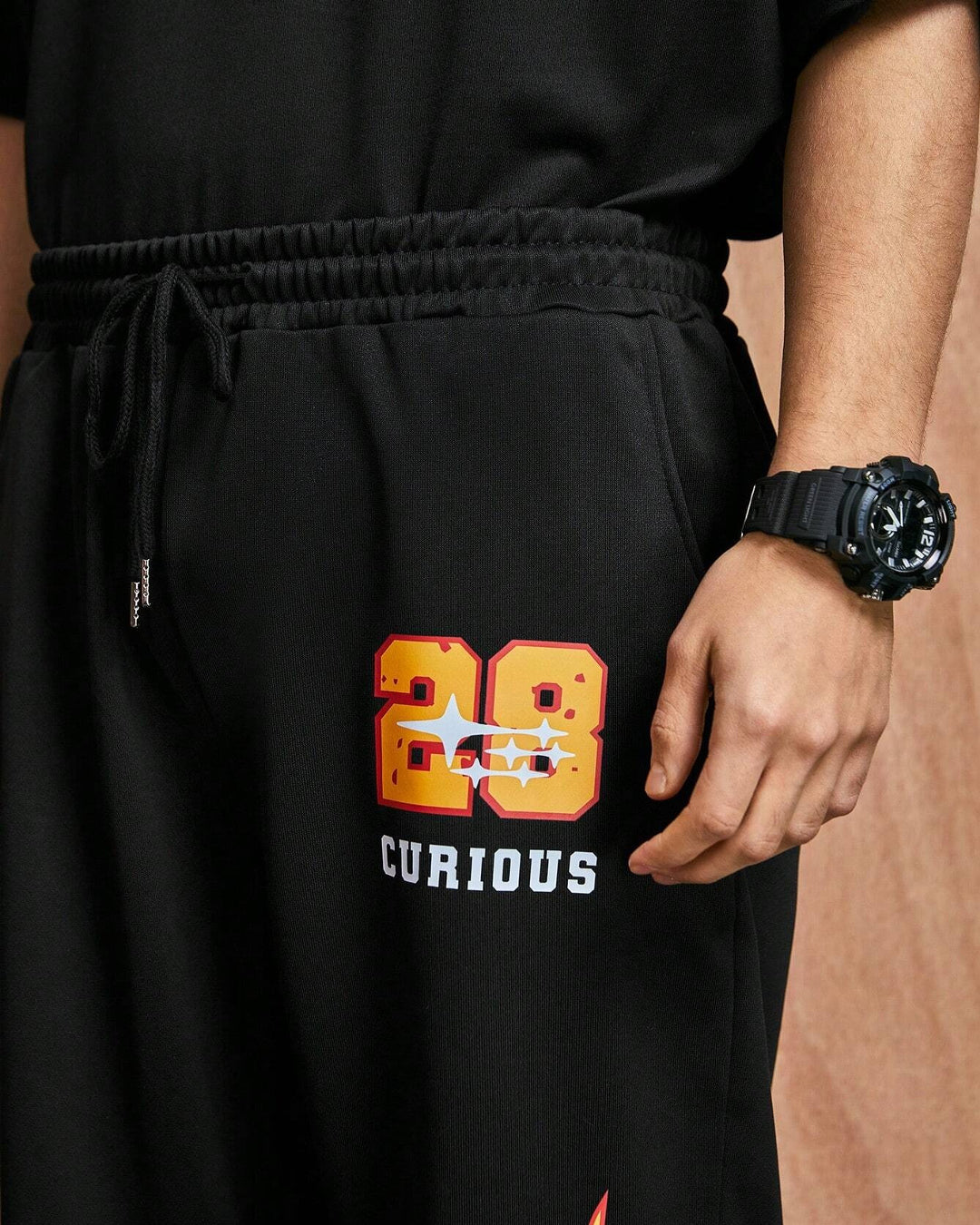 Fire Flame Printed Oversized Men's Track Pants
